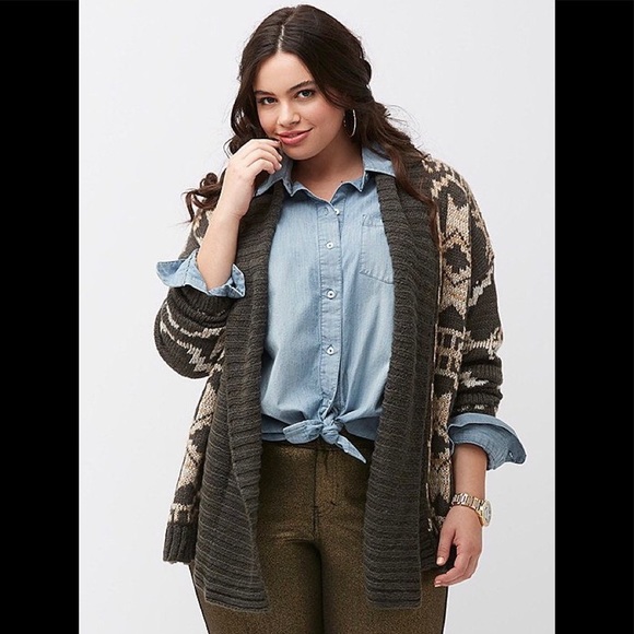 🆕NWOT Tribal Jacquard Overpiece Open Cardigan - Picture 3 of 16